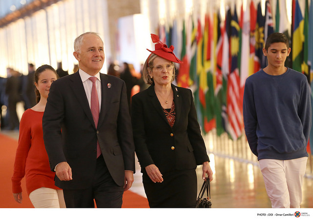 Commonwealth Heads of Delegations arriving for the CHOGM Opening Ceremony  H.E. Malcolm Turnbull, Prime Minister of the Commonwealth of Australia 